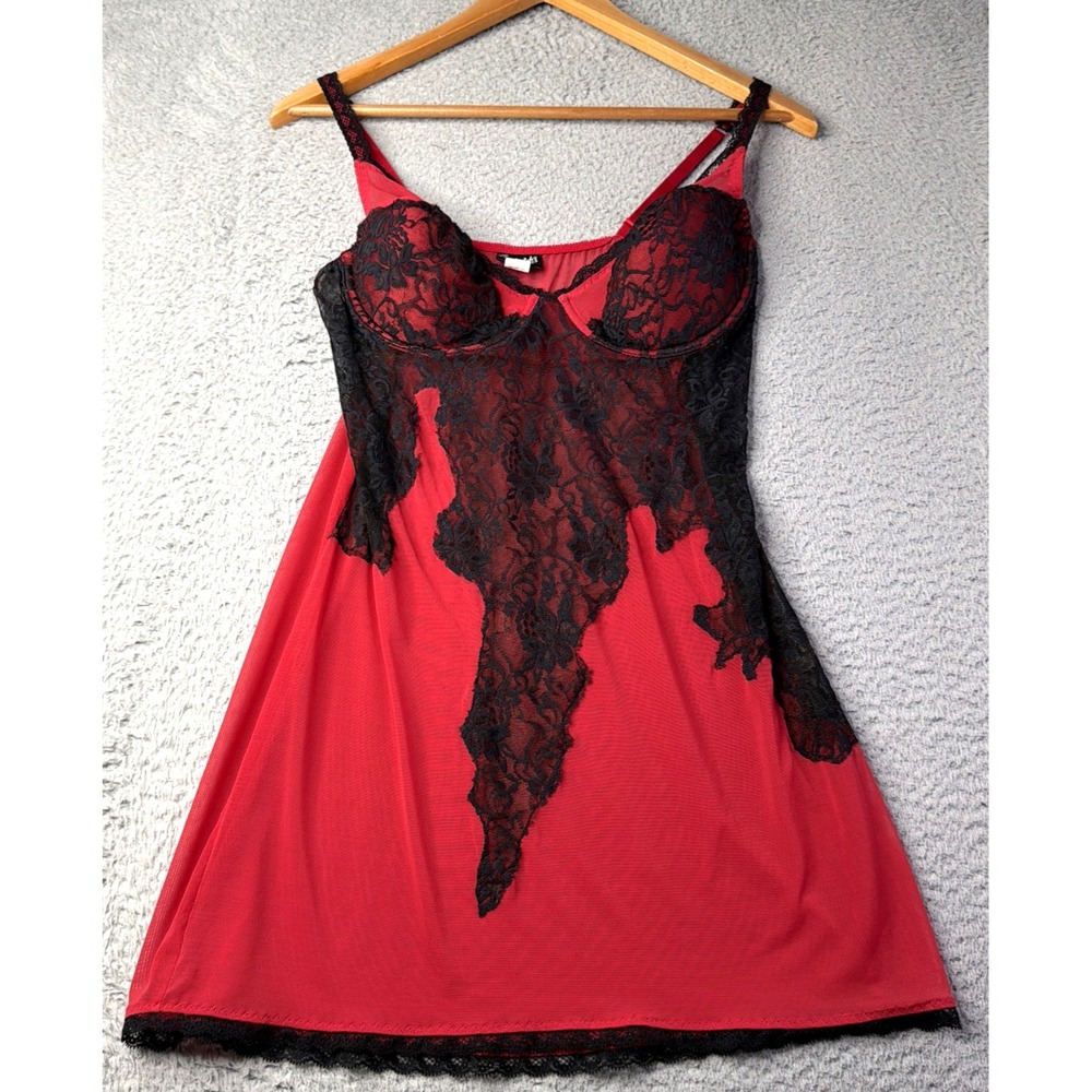 VTG Fredricks Of Hollywood Slip Dress Nightgown Womens Medium Tag XL Fits Small